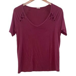 Garage Short Sleeve Tee Fuchsia Pink Size Small